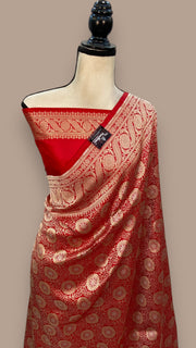 Pure Katan Silk Banarasi Handloom Saree - Tanchui Brocade - The Handlooms