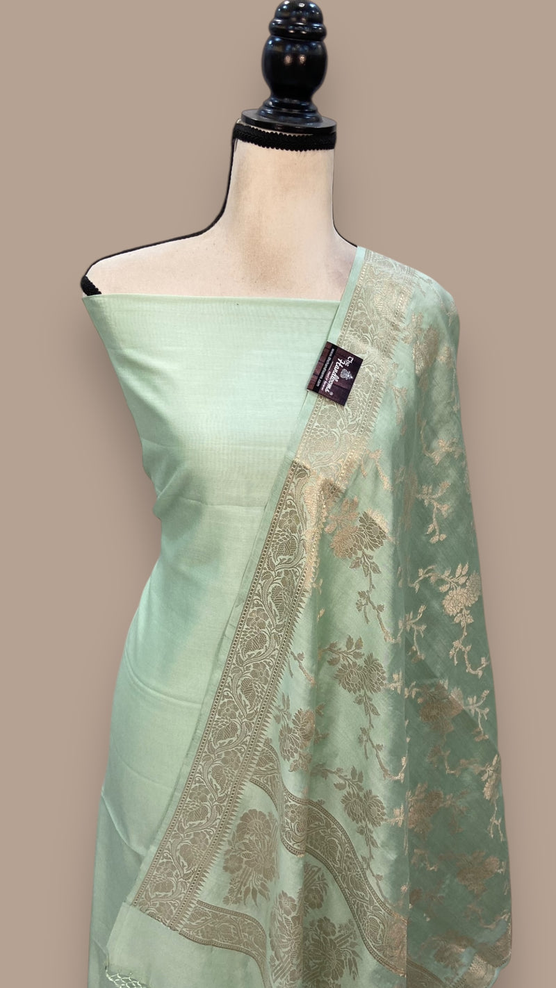 Pure Chiniya Silk Handlooms Banarasi Dress material - The Handlooms