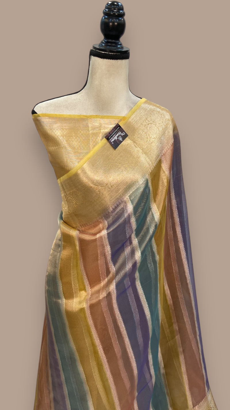 Pure Kora Tissue Handloom Banarasi Saree - The Handlooms