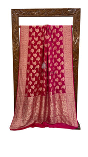 Pure Khaddi Georgette Handloom Banarasi Saree - The Handlooms