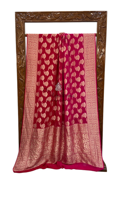 Pure Khaddi Georgette Handloom Banarasi Saree