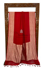 Khaddi Georgette Handloom Banarasi Saree - The Handlooms