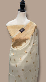 Pure Kora Handloom Banarasi Saree - The Handlooms