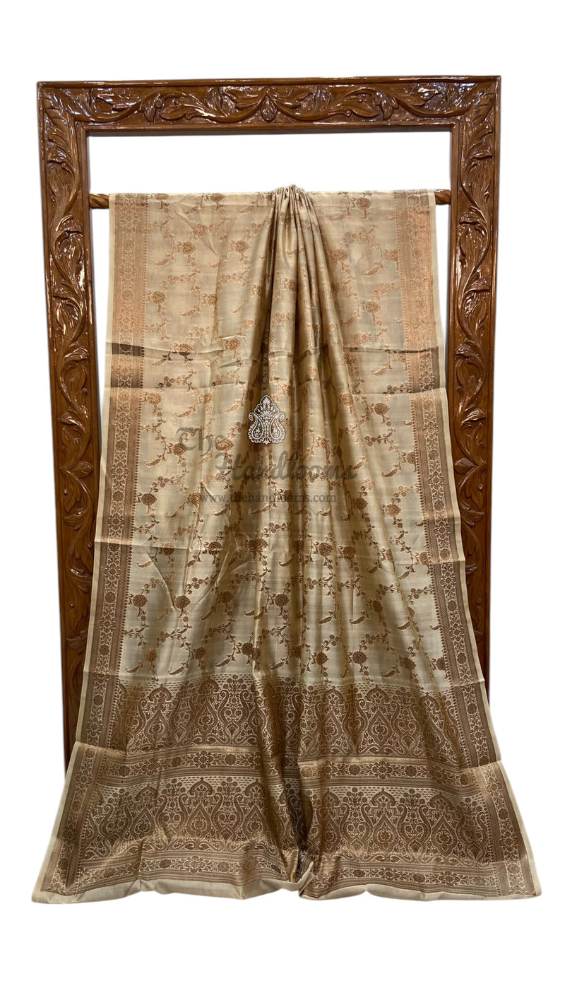 Pure Mango Silk Banarasi Handloom Saree - The Handlooms