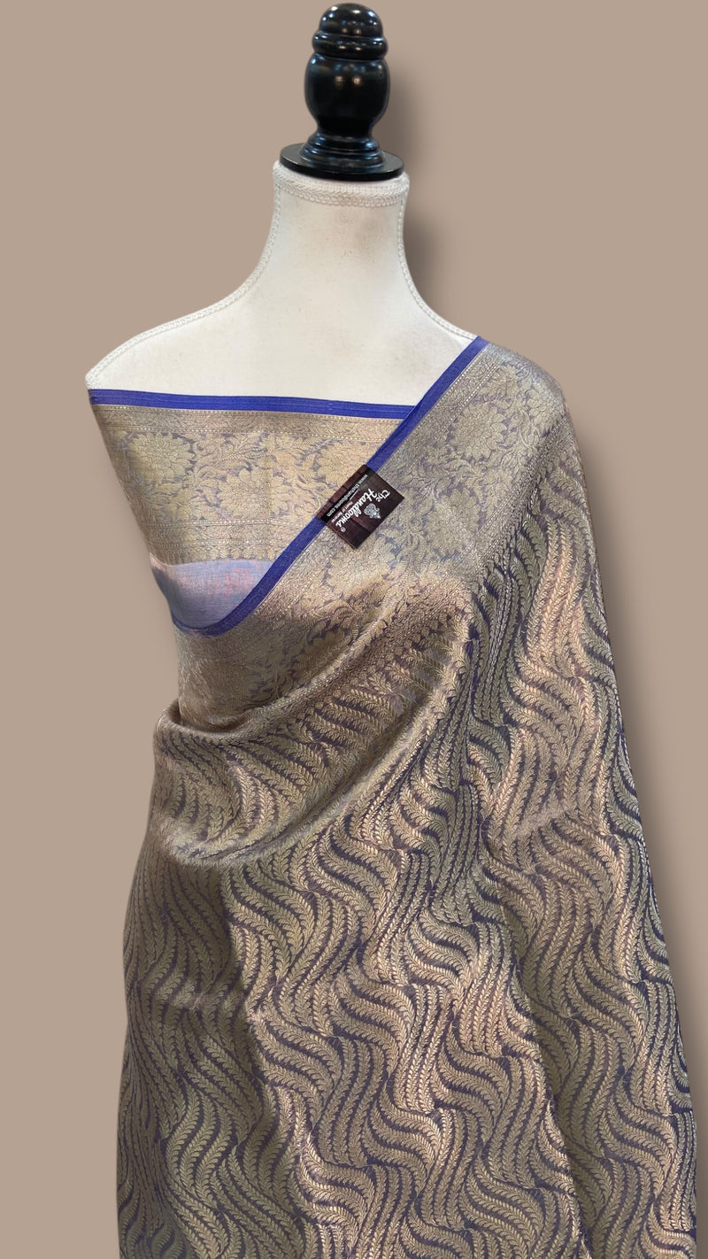 Pure Kora Tissue Tanchui Handloom Banarasi Saree - The Handlooms