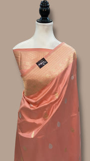 Pure Katan Silk Banarasi Handloom Saree - All over Sona Roopa Kadua motifs - The Handlooms