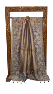 Pure Tissue Handloom Banarasi Saree With Chikankari - The Handlooms