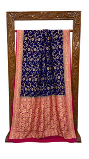 Pure Khaddi Georgette Banarasi Saree -  Gold zari - The Handlooms