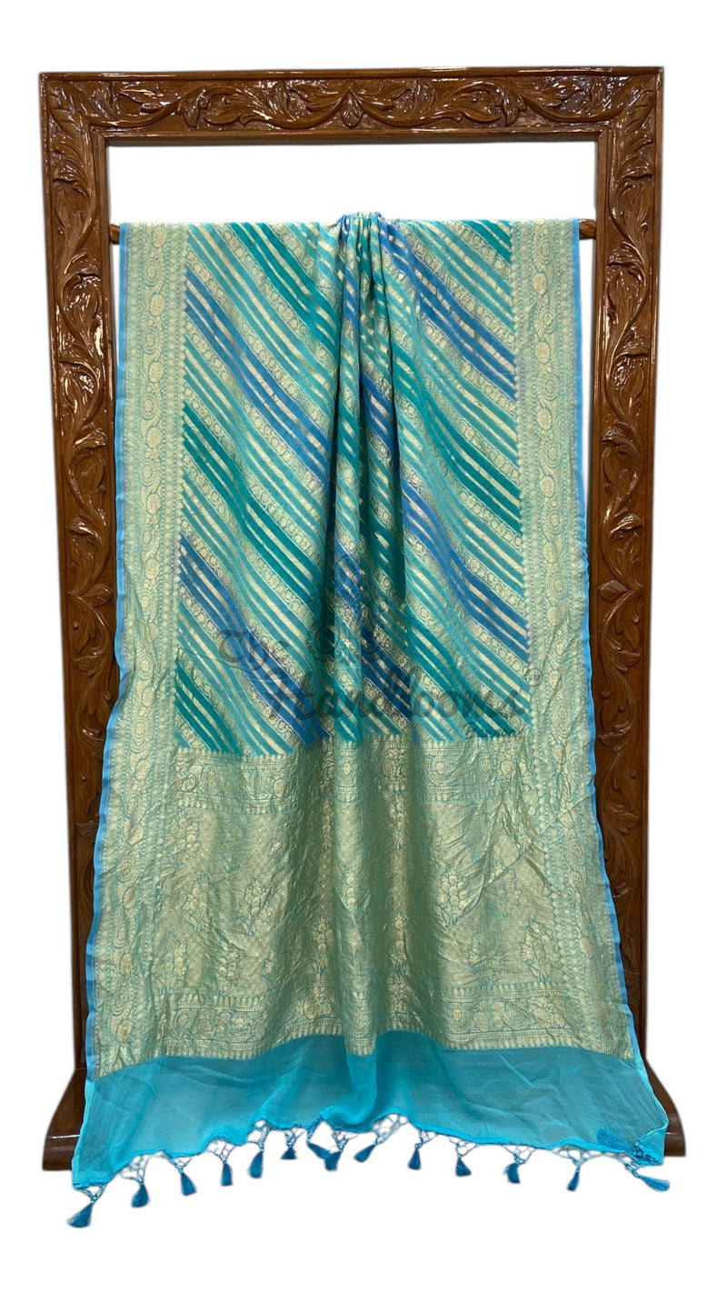 Khaddi Georgette Handloom Banarasi Saree - The Handlooms