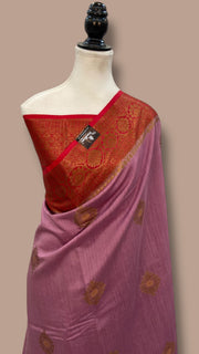 Moonga Georgette Handloom Banarasi Saree - The Handlooms
