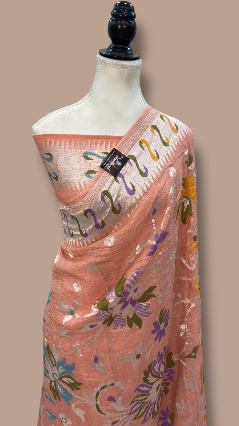 Tussar Georgette Handloom Banarasi Saree - The Handlooms