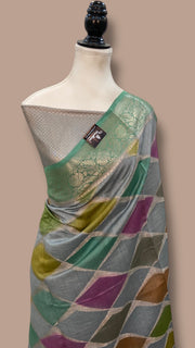 Pure Chiniya Silk Handloom Banarasi Saree - The Handlooms