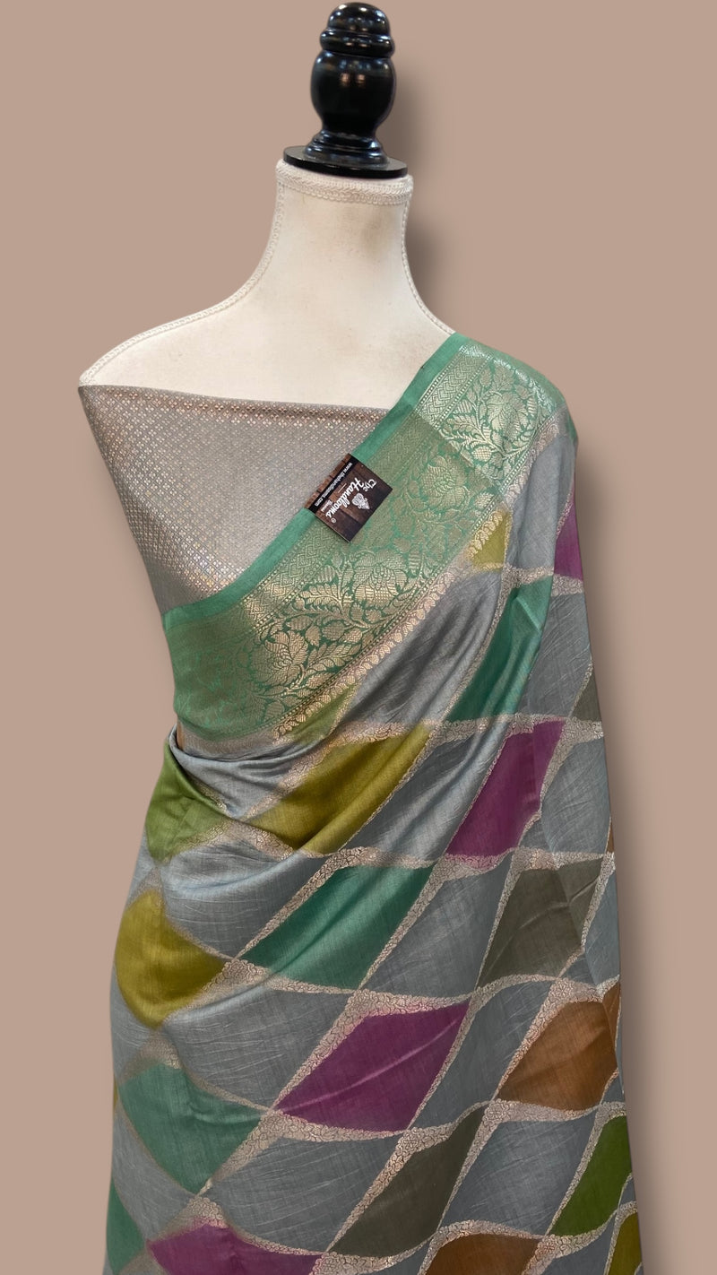 Pure Chiniya Silk Handloom Banarasi Saree - The Handlooms