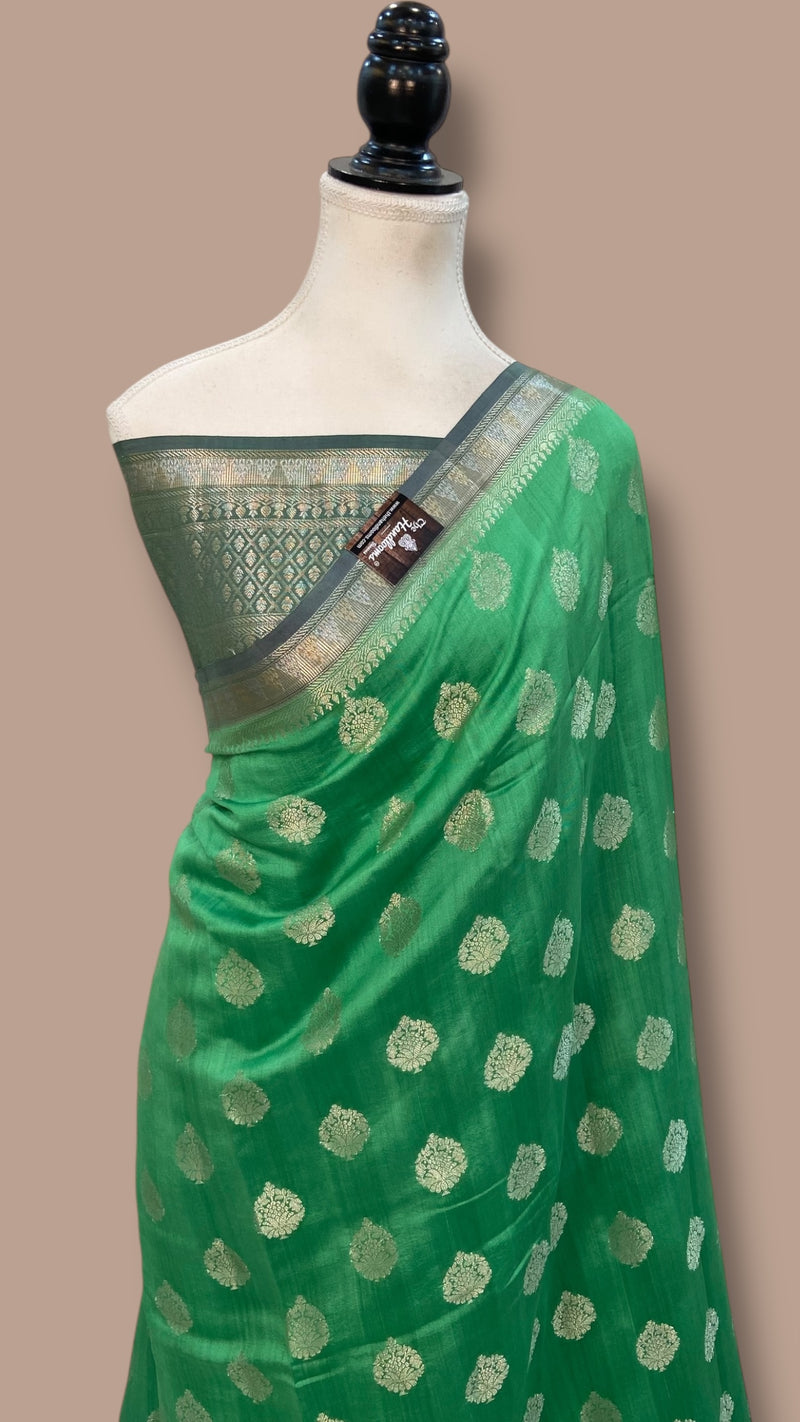 Pure Chiniya Silk Handloom Banarasi Saree - The Handlooms