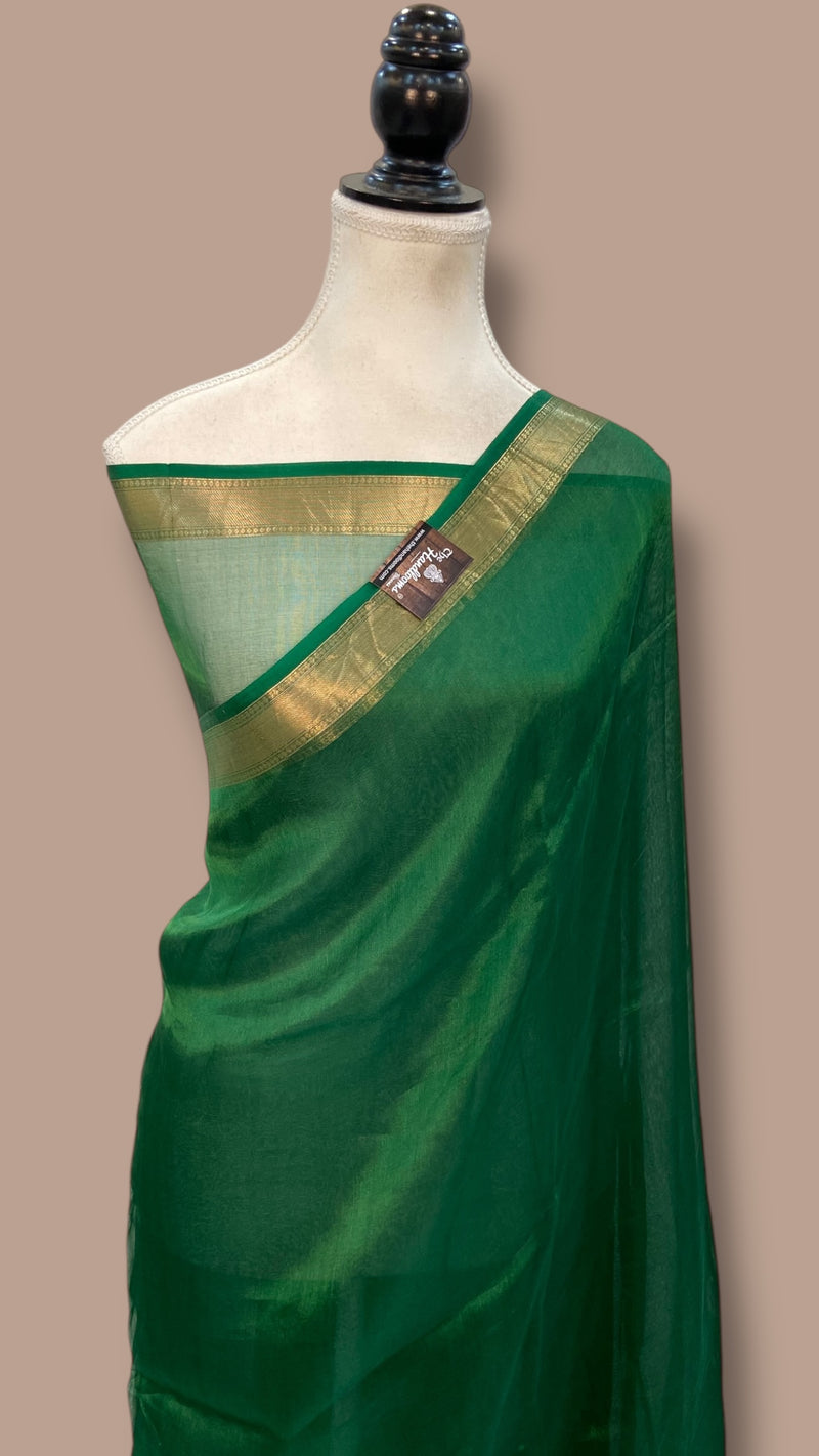 Pure Kora Tissue Handloom Banarasi Saree - The Handlooms