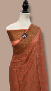 Pure Chiffon Khaddi Banarasi Saree - The Handlooms