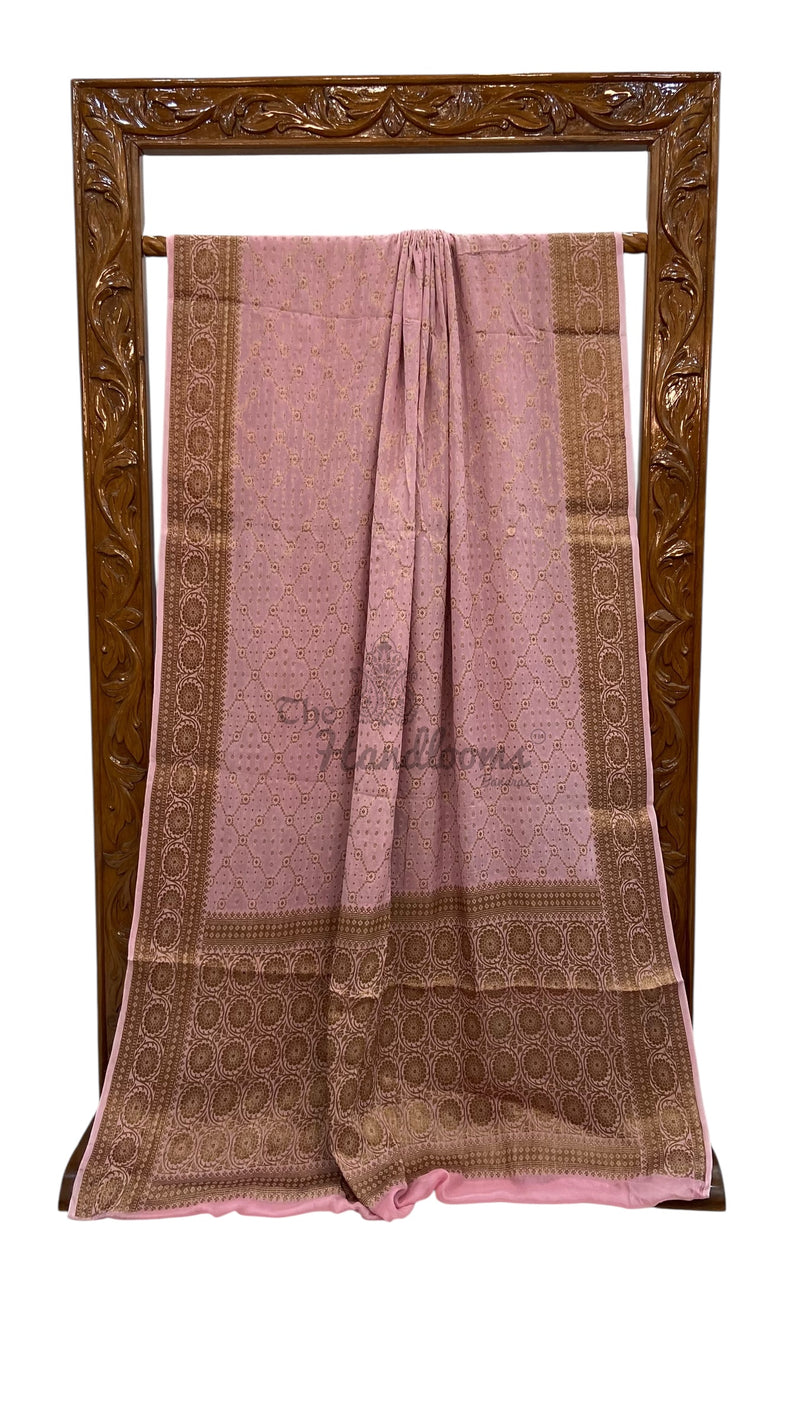 Pure Chiffon Khaddi Banarasi Saree - The Handlooms