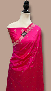 Pure Katan Silk Banarasi Handloom Saree - All Over Kadua Motifs - The Handlooms