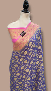 Pure Chiffon Khaddi Banarasi Saree - The Handlooms