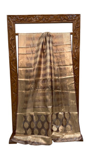 Pure Kora Tissue Tanchui Handloom Banarasi Saree - The Handlooms