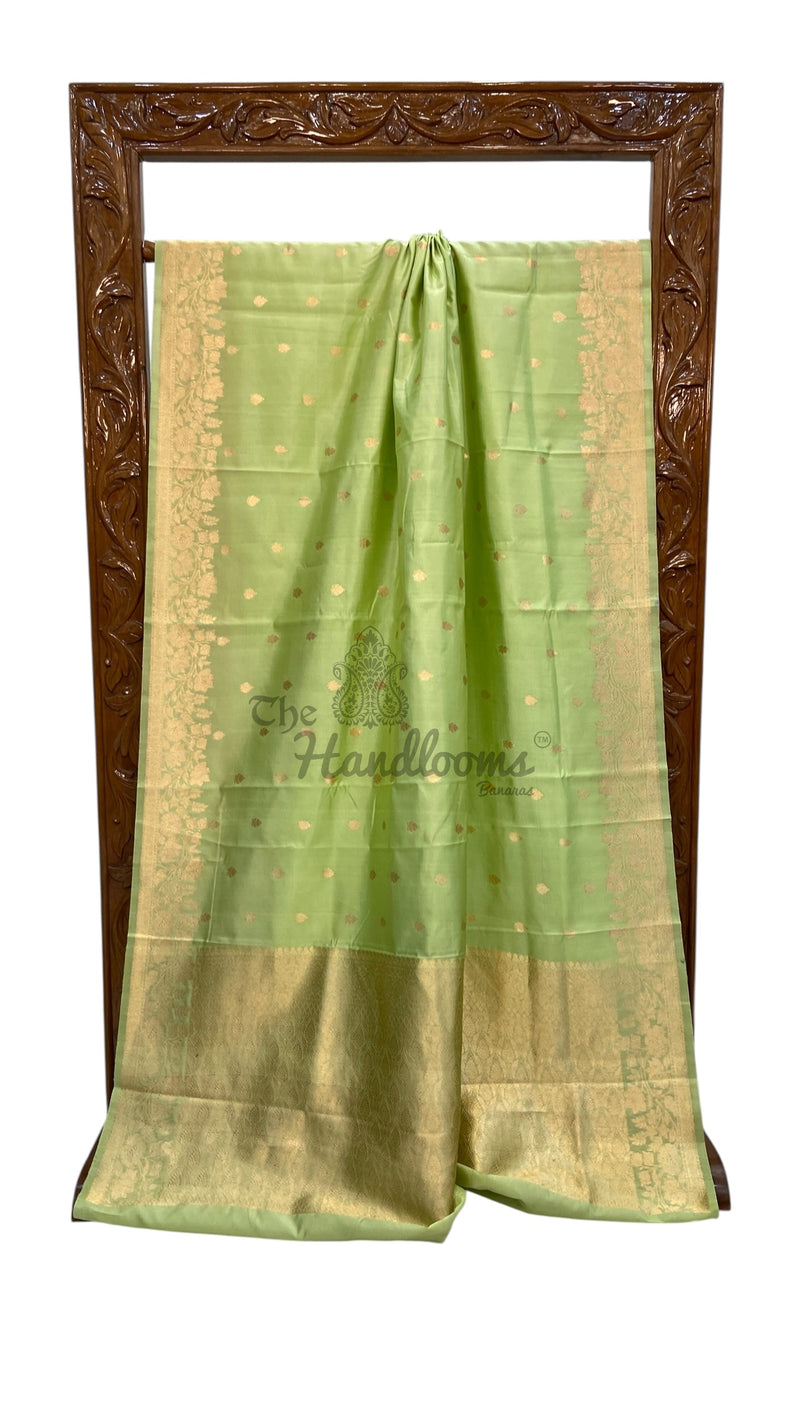 Pure Katan Silk Banarasi Handloom Saree - All over Kadua motifs - The Handlooms