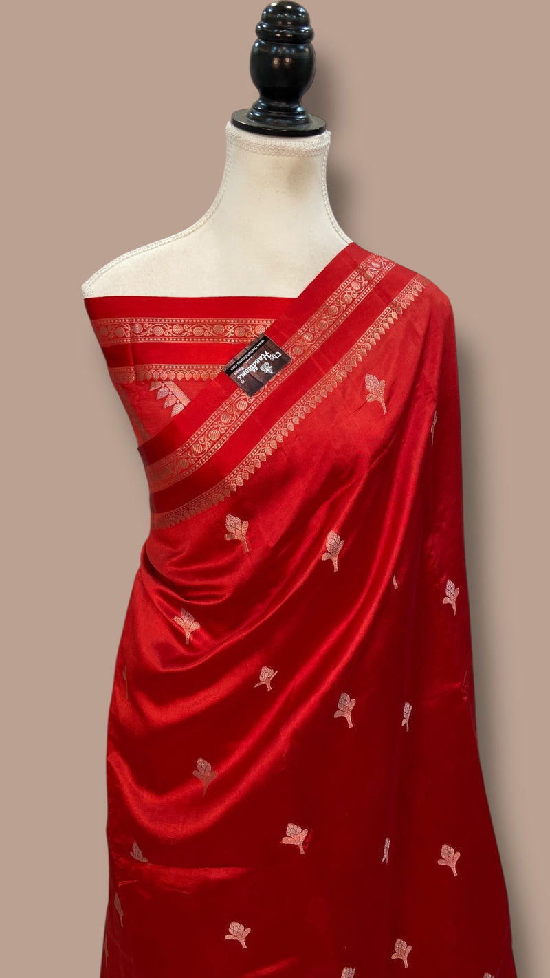 Pure Mango Silk Banarasi Handloom Saree - The Handlooms