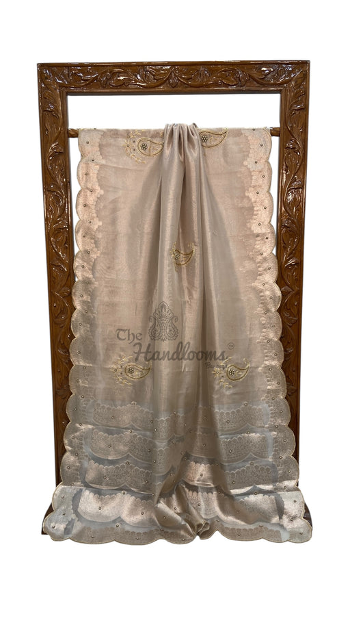 Pure Kora Tissue Handloom Banarasi Saree - Handwork - The Handlooms