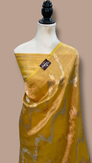 Pure Kora Tissue Handloom Banarasi Saree - The Handlooms