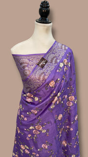 Tussar Silk Handloom Banarasi Saree With Chikankari - The Handlooms