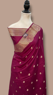 Pure Chiniya Silk Handloom Banarasi Saree - The Handlooms