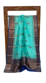 Pure Kora Handloom Banarasi Saree with Meenakari - The Handlooms
