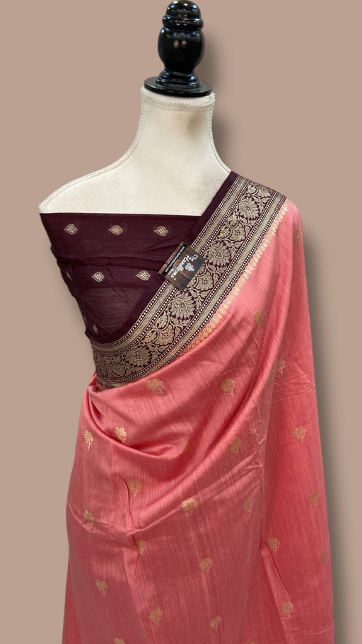 Moonga Georgette Handloom Banarasi Saree - The Handlooms