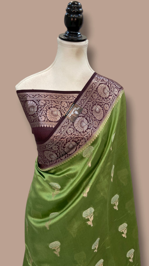 Pure Chiniya Silk Khaddi Handloom Banarasi Saree - The Handlooms