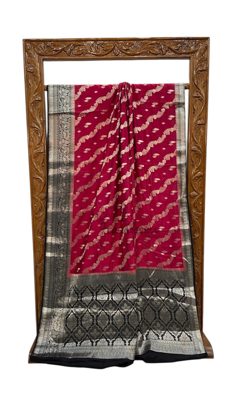 Pure Chiniya Silk Handloom Banarasi Saree - The Handlooms