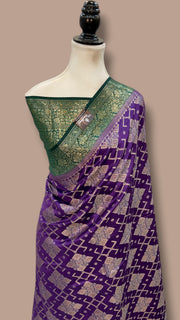 Pure Chiniya Silk Handloom Banarasi Saree - The Handlooms