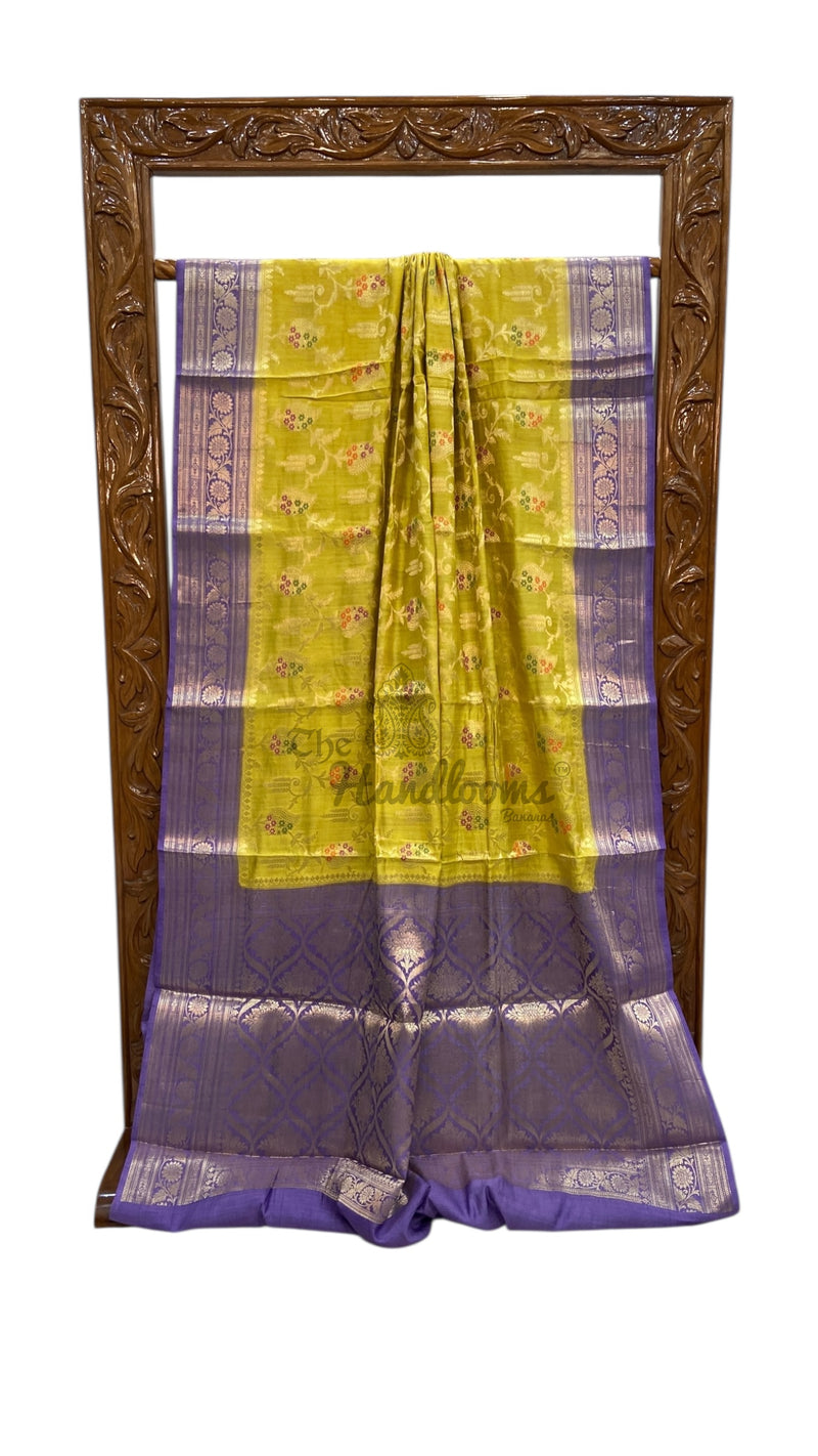 Pure Chiniya Silk Handloom Banarasi Saree - The Handlooms