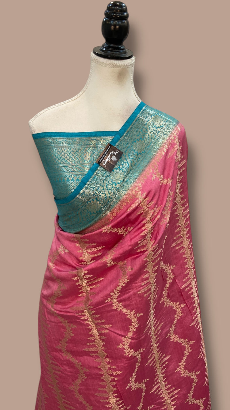 Pure Chiniya Silk Handloom Banarasi Saree - The Handlooms