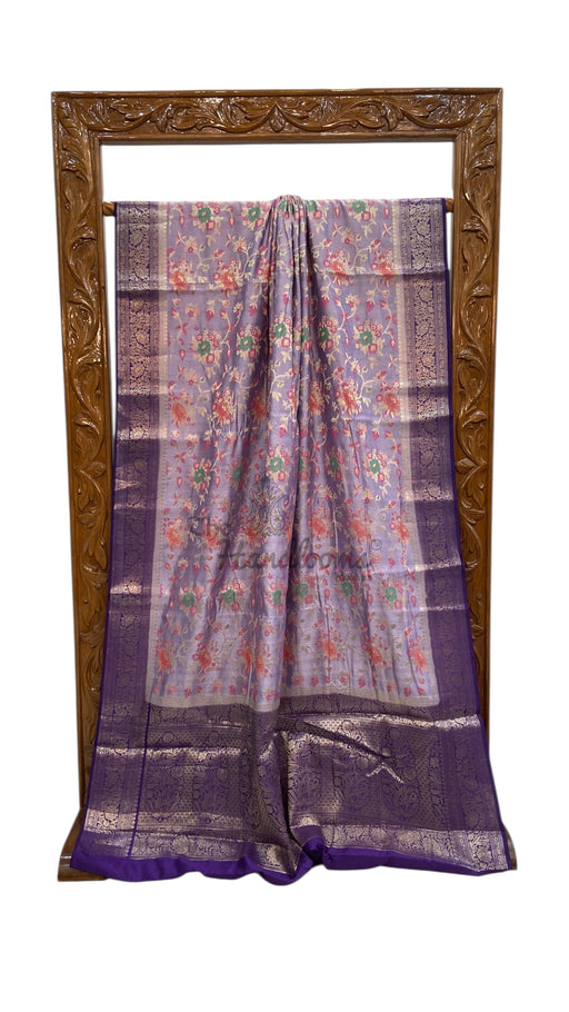 Pure Chiniya Silk Handloom Banarasi Saree - The Handlooms