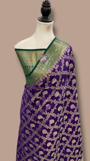 Pure Chiniya Silk Handloom Banarasi Saree - The Handlooms