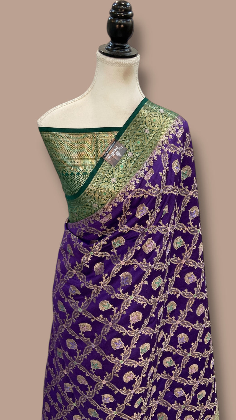 Pure Chiniya Silk Handloom Banarasi Saree - The Handlooms