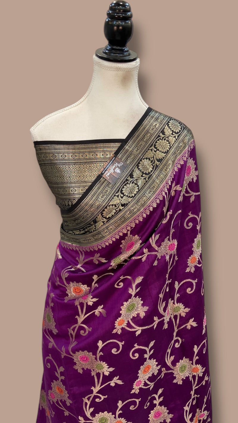 Pure Chiniya Silk Handloom Banarasi Saree - The Handlooms