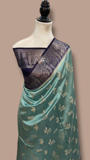 Pure Mango Silk Banarasi Handloom Saree - The Handlooms