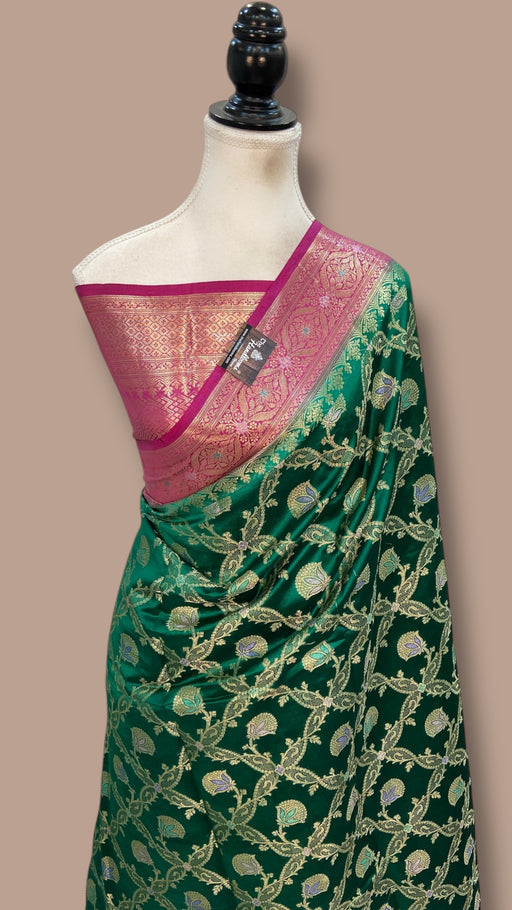 Pure Dupion Silk Banarasi Saree - The Handlooms