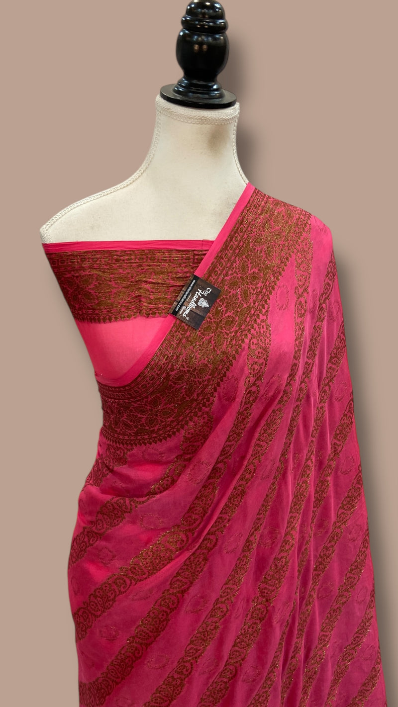 Pure Chiffon Khaddi Banarasi Saree
