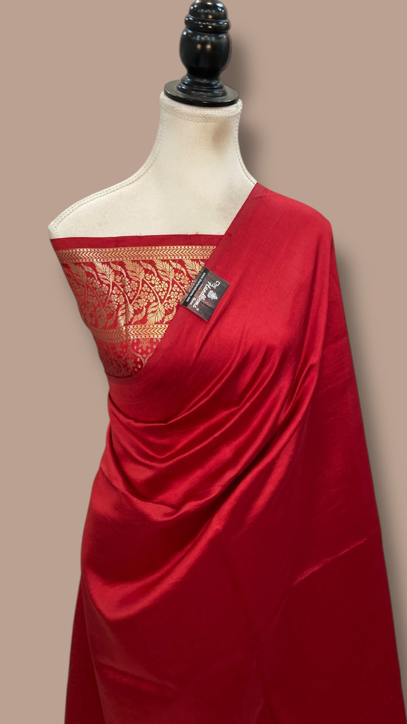 Pure Mango Silk Banarasi Handlokom Saree
