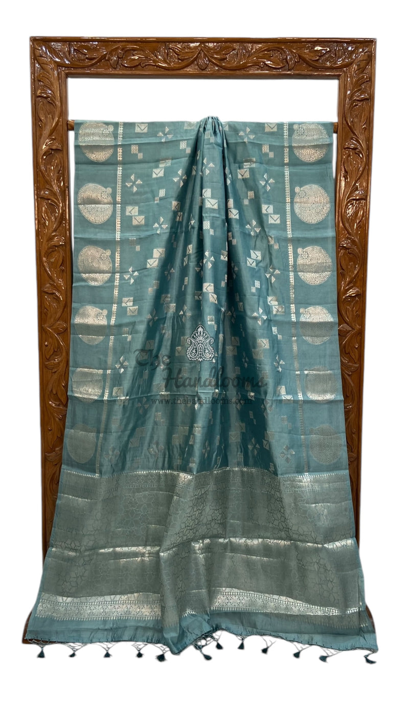 Pure Mango Silk Banarasi Handloom Saree - The Handlooms
