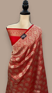 Pure Katan Silk Banarasi Handloom Saree - Tanchui Brocade - The Handlooms