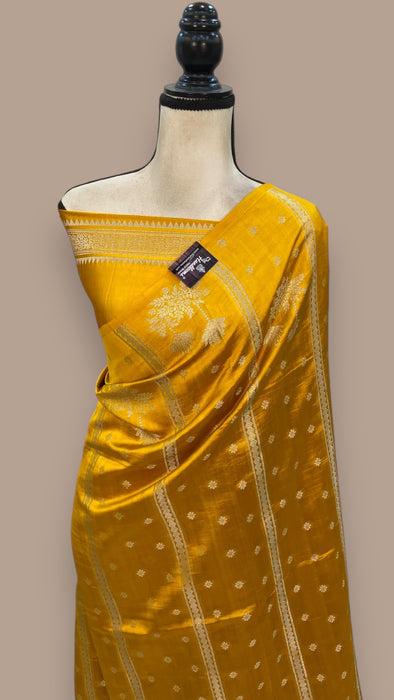 Pure Mango Silk Banarasi Handloom Saree