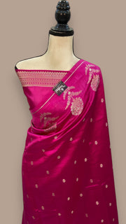 Pure Mango Silk Banarasi Handloom Saree - The Handlooms