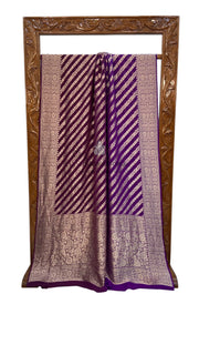 Pure Khaddi Georgette Handloom Banarasi Saree - The Handlooms
